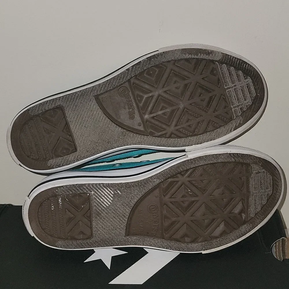 Converse All Star Chuck Taylor CTAS Ox Teal Low Kids Sneakers Size 13